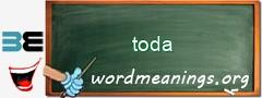 WordMeaning blackboard for toda